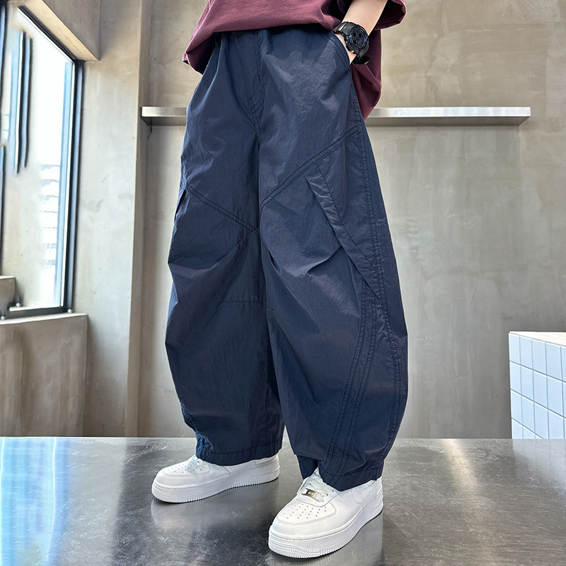 Boys' Summer Thin Pants 2025 New Children's Versatile Stylish Casual Quick-Dry Ice Silk Mosquito-Proof Pants Trendy