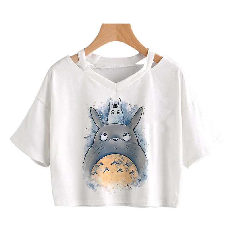 Cute Card Cat Printed Navel V-Neck Short-Sleeved Hollow Top European and American Cross-Border Cute Card Cat Printed Navel V-Neck Short-Sleeved Hollow Top European and American Cross-Border