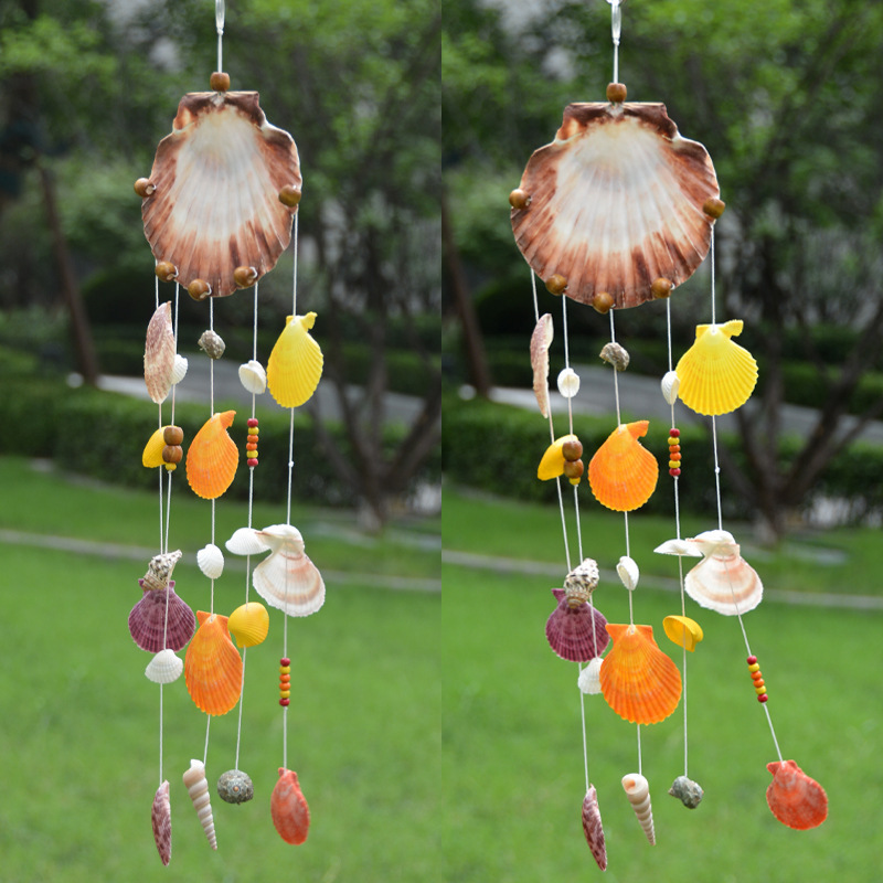 Diy貝殻風鈴天然海螺風鈴貝殻装飾風鈴子供風鈴部品クロスボーダー家庭装飾品|undefined
