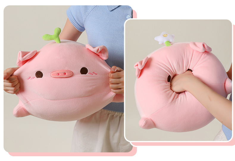 Trendy Pink Pig Plush Doll Pillow, Cute Piggy Toy, Bed Decoration, Birthday Gift for Girls, Dropshipping