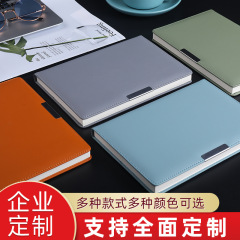 A5ビジネスノートカスタム印刷可能ロゴ作業会議記録本b 5ソフトレザーレトロ皮面厚手学習