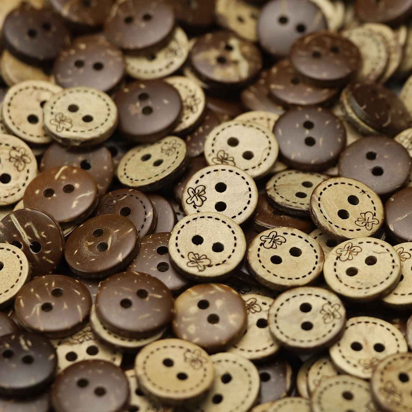 JULI Orange Botón de coco retro Camisa casual Suéter Cárdigan Botón decorativo Libro de cuentas de bricolaje Accesorios de joyería