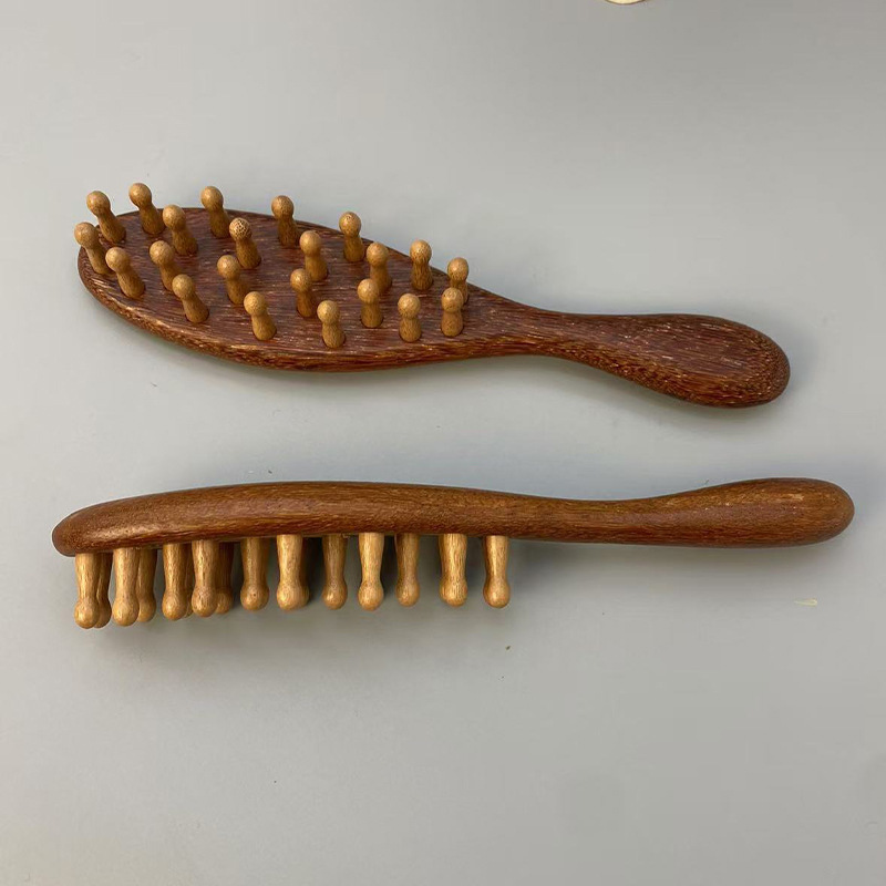 檀木梳子厂家批发经络按摩器家用便捷式头皮按摩梳养发顺发蓬松梳|undefined