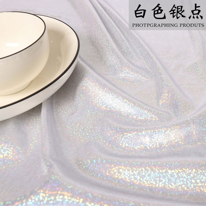 3MM亮片布料面料密网纱乱片婚庆装饰舞台背景布服装面料礼服桌布|undefined