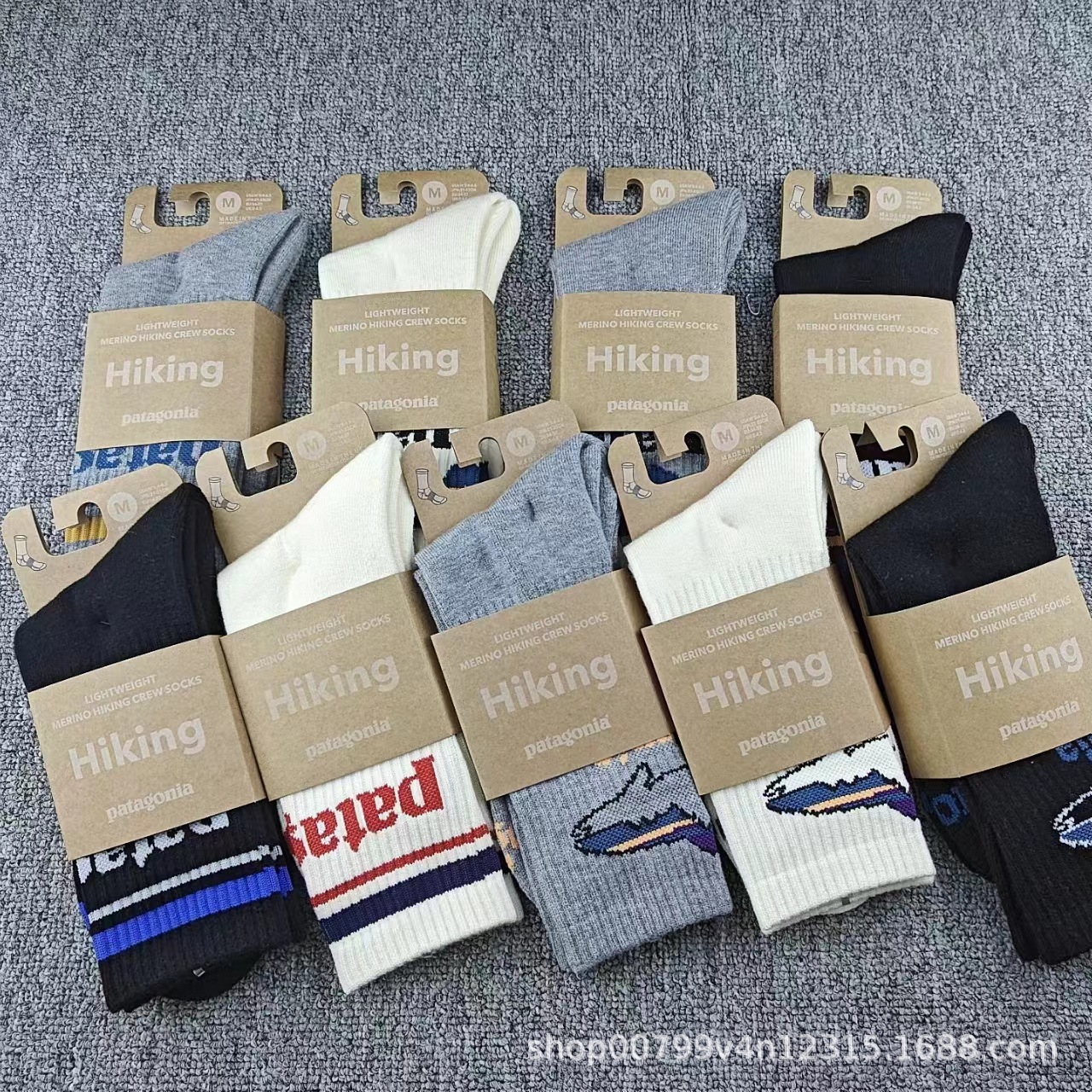 新しいパタゴニアハイトップタオルボトムカップルソックスアウトドアスポーツ登山ソックス卸売ハイトップトレンディソックス