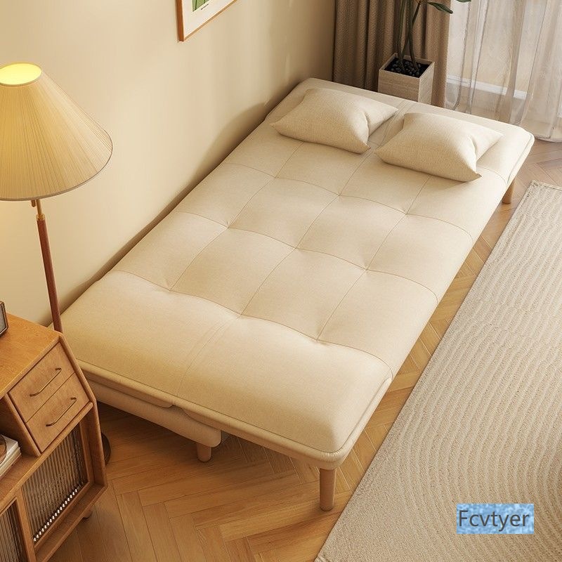 Suxiaoqin Apartment Bedroom Living Room Dual-Purpose Simple Fabric Sofa 2025 Rental House New Sofa Solid Wood Bed Sofa