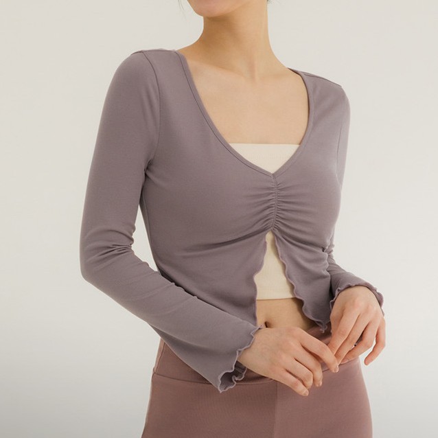 High-End Long-Sleeved Yoga Clothes for Women, Skin-Friendly Body-Shaping Elegant Slim-Fitting Tops, Dance Practice Yoga Sports Blouses