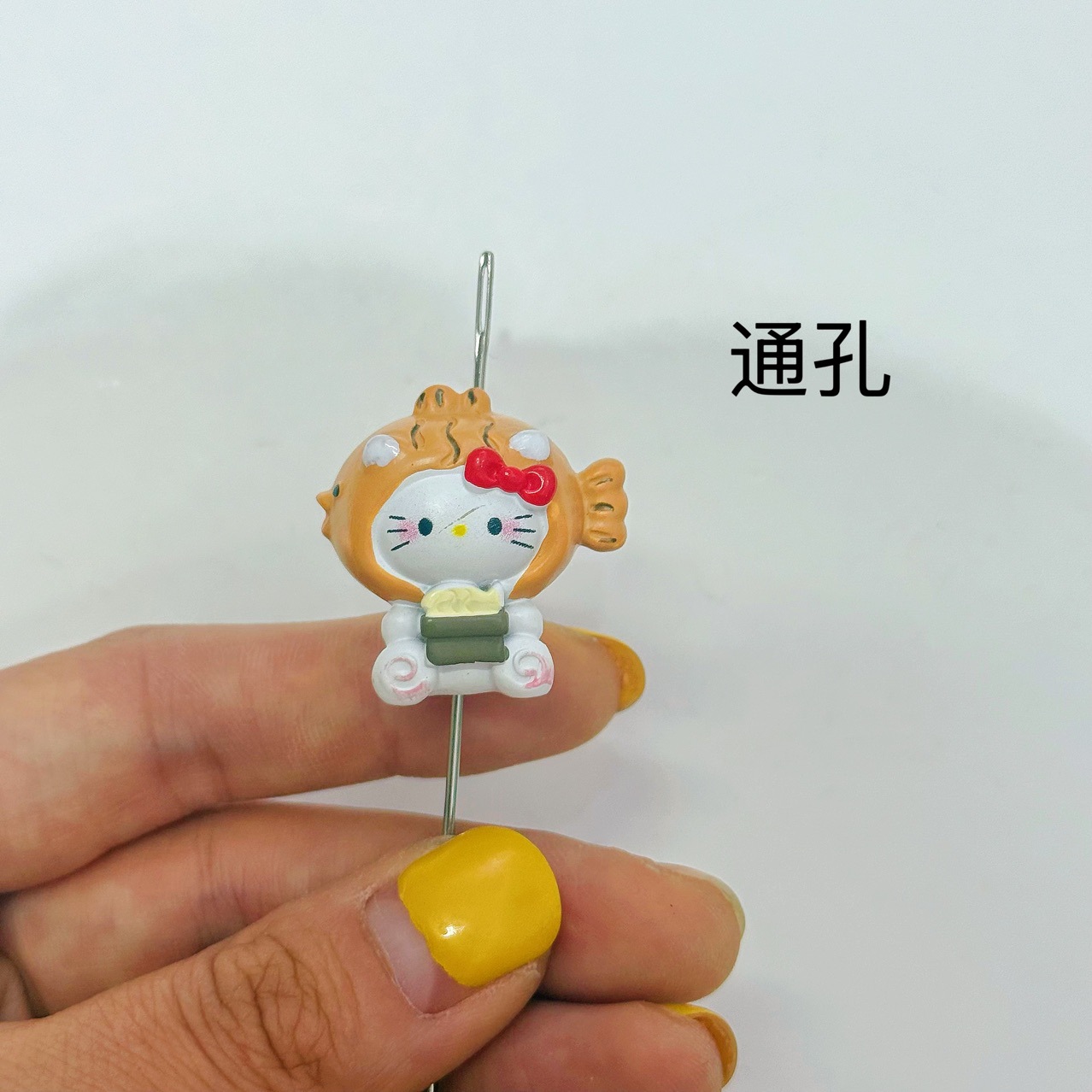 手绘鲷鱼烧kitty猫通孔树脂配件手工diy奶油胶发夹钥匙扣料批发-阿里巴巴