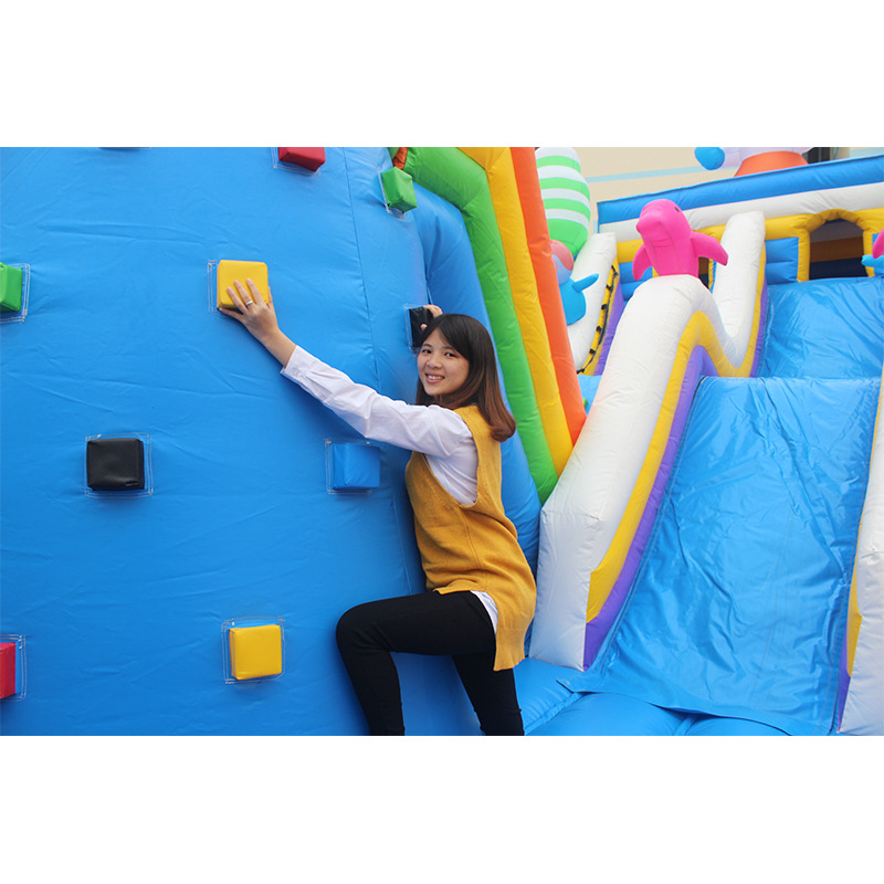 Paraíso de los niños Castillo travieso grande diapositiva al aire libre escalada Castillo combinación al aire libre Castillo inflable diapositiva trampolín