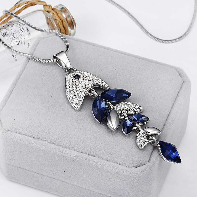 YH ~ estilo coreano simple nuevo personalizado Fishbone suéter cadena transfronteriza largo todo-fósforo ropa colgante collar de moda para las mujeres