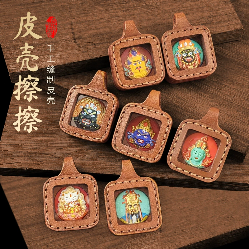 Мини-танка «Пятеро старейшин», желтый бог богатства, Закирам, лиса, фея, трехмерная ручная роспись, растерта коровья кожа, подвеска «сделай сам»