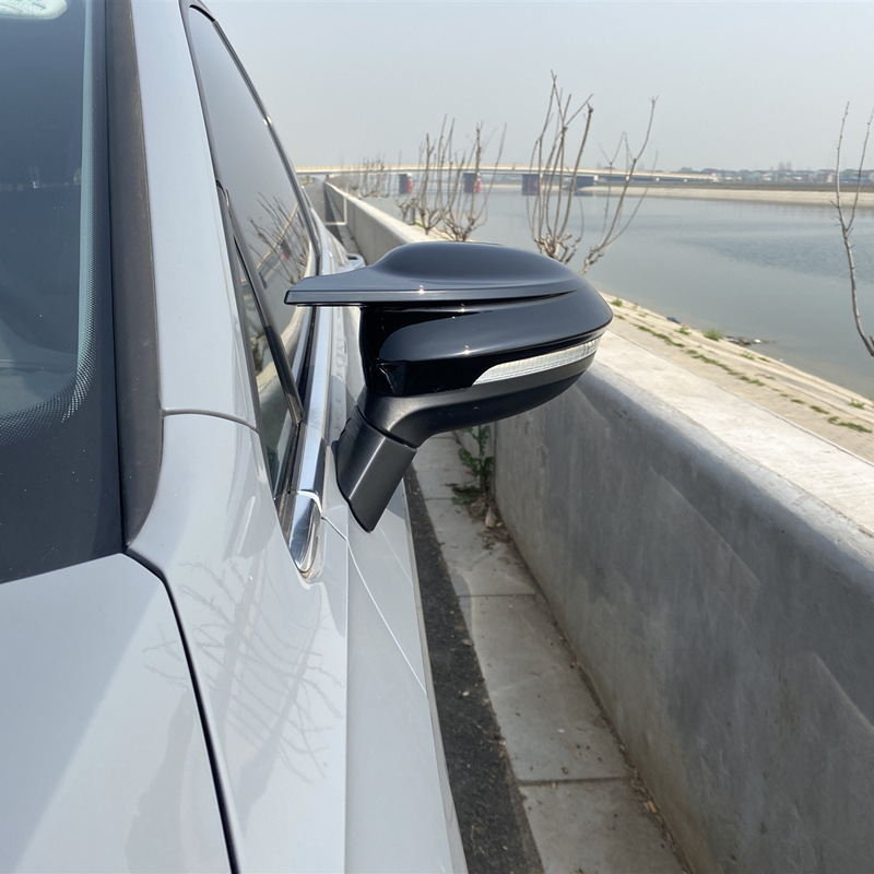 适用于高尔夫8牛角后视镜外壳M款高8倒车镜壳大众高八装饰改装