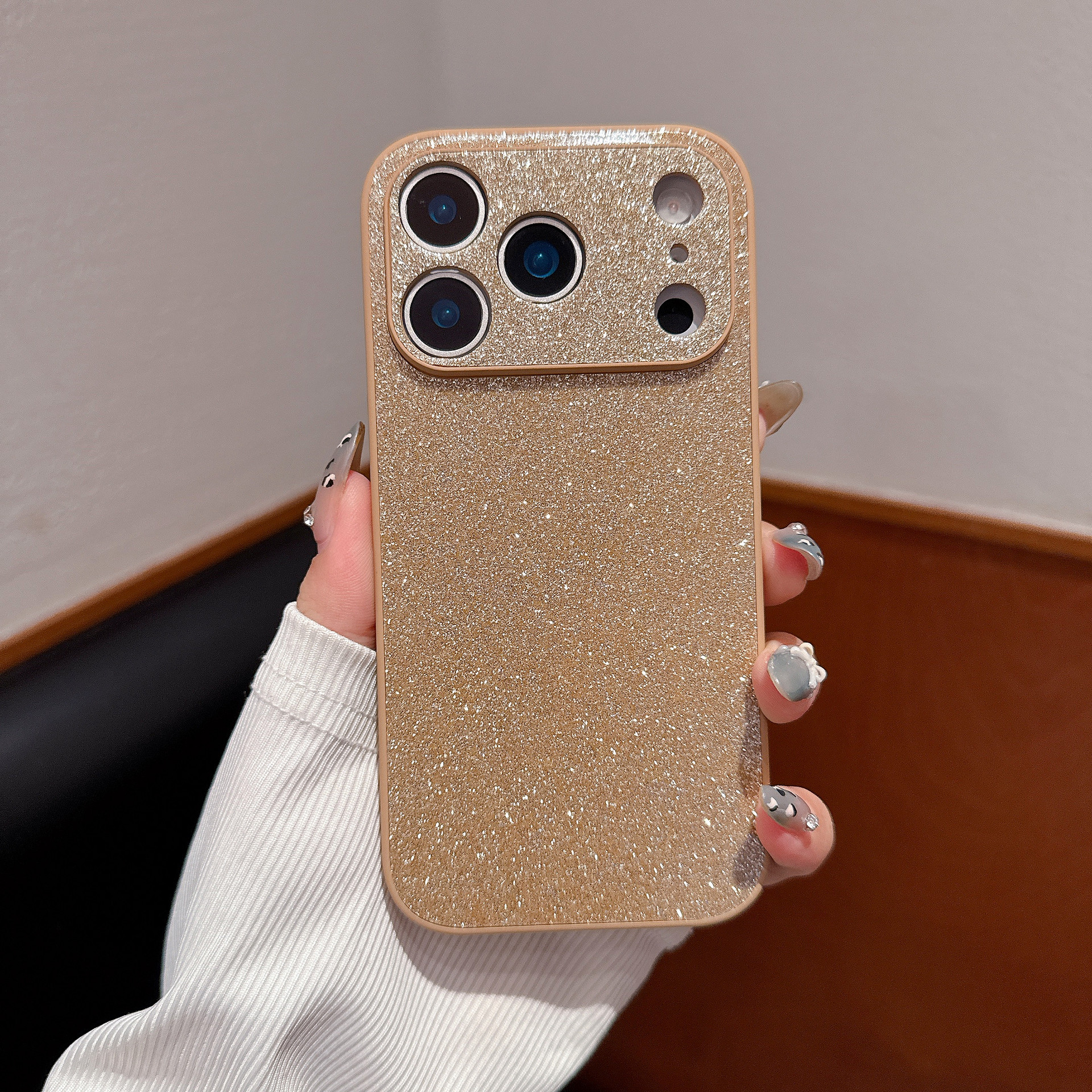 Para iPhone17 ProMax, polvo de lujo, estuche de teléfono celular, estuche de protección contra caídas, Apple 17 Premium, viento simple. image 12