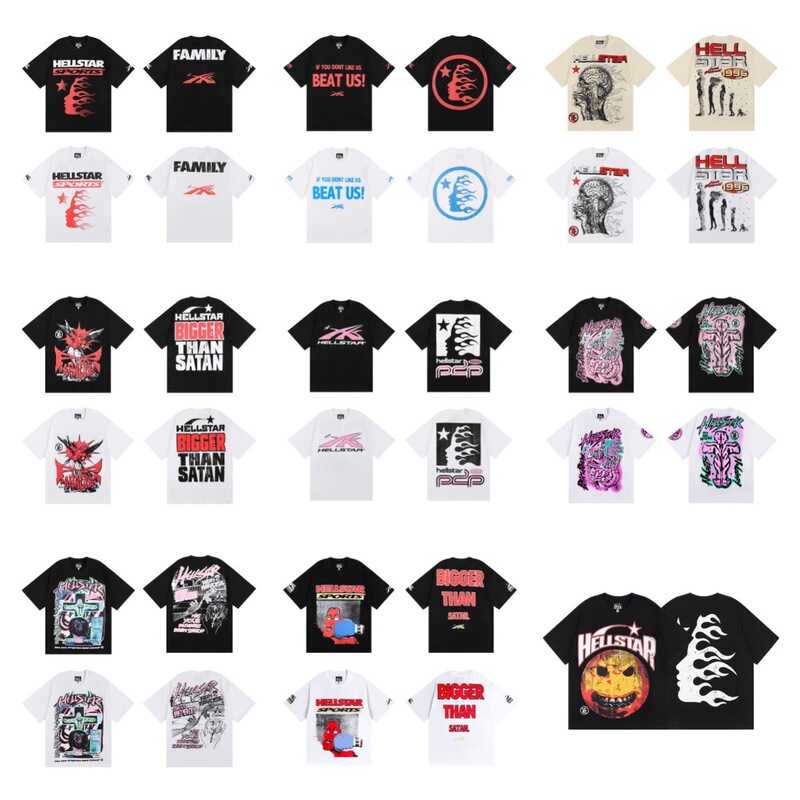 Cross-Border Fashion Hellstar Hell Star Short-Sleeved Summer New European and American Trendy Brand Loose Pullover T-Shirt for Men and Women