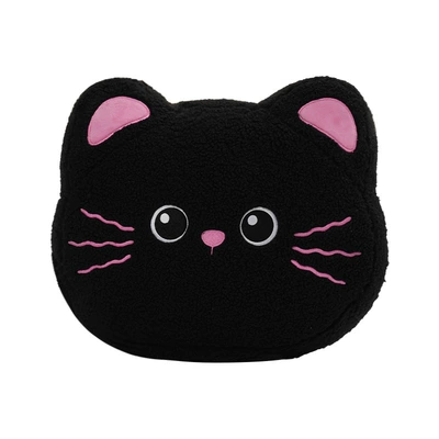 Car Seat Cushion, Creative Cute — Seat cushion, seat cover - plush-cat-waistrest-black