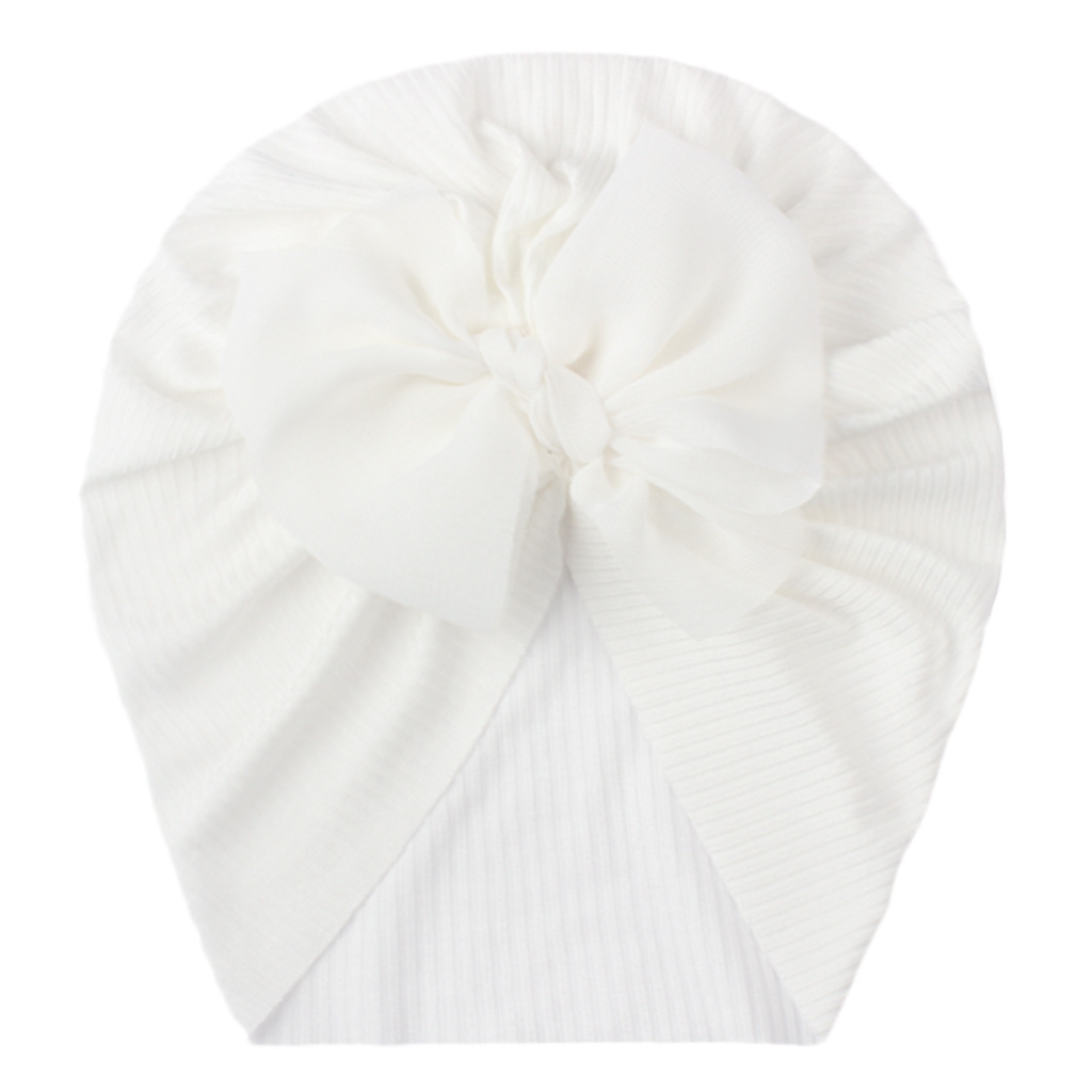 Children Unisex Fashion Solid Color Bow Knot Baby Hat display picture 3