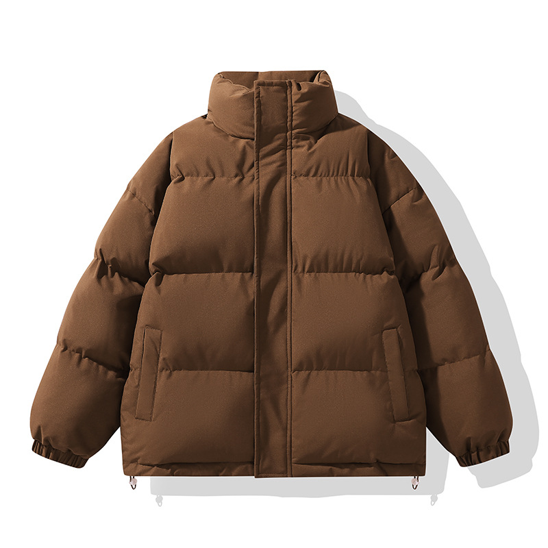 Padded Clothes For Men And Women Loose Stand-up Collar Padded Jacket Warm And Thickened Casual Padded Clothes Couple Jacket_viptrois.com