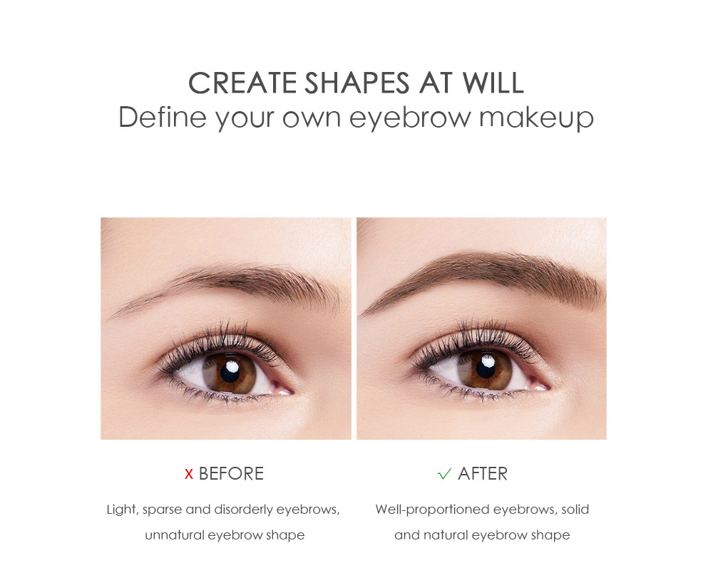 Le stylo à sourcils triangulaire à double tête Carina QIBEST est extrêmement fin, lisse et difficile à démaquiller. Imperméable pour débutant,_voghion.com