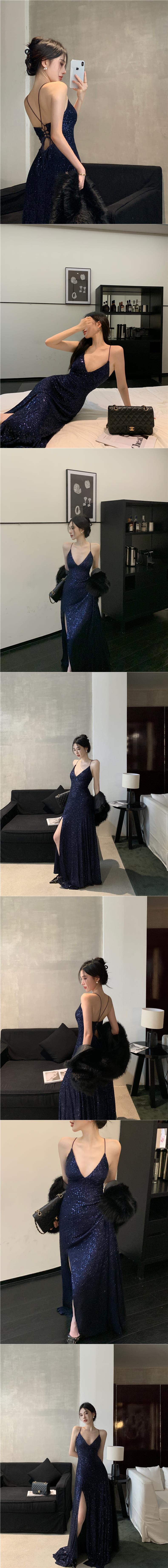 V-neck Sling Dress - Image 1