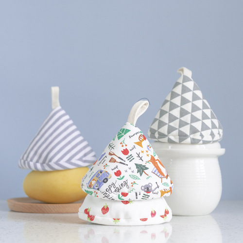 Wholesale Japanese style cute universal size pot caps household fabric anti-scalding pot caps kitchen pot handle insulated gloves