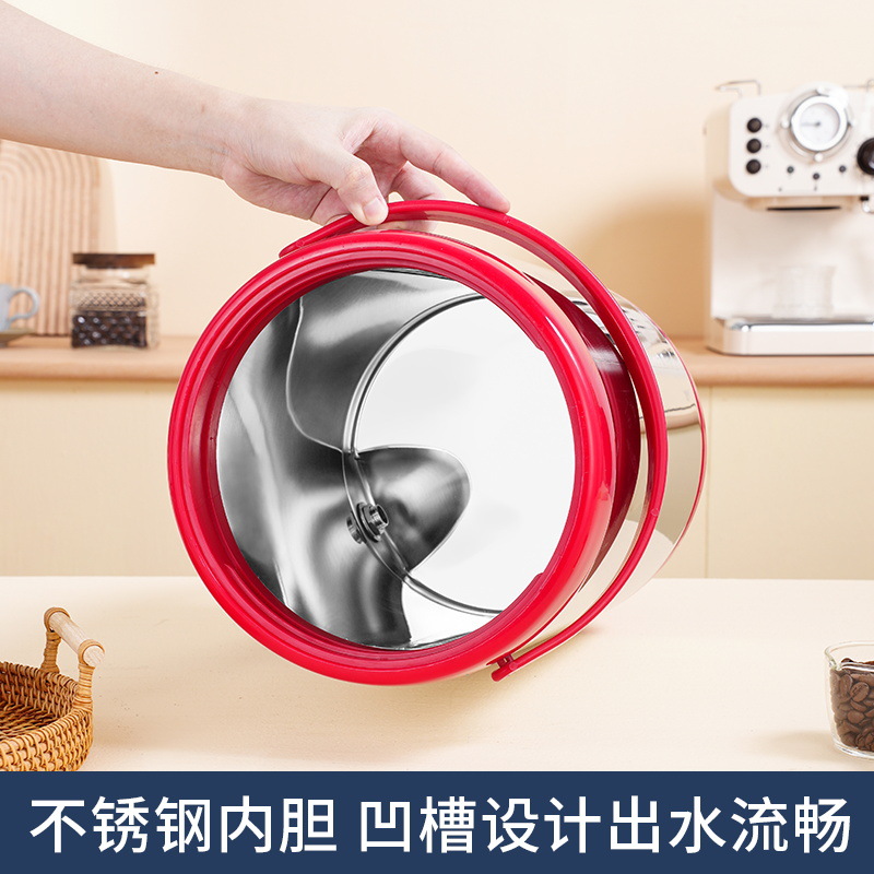 Cubo de té de leche comercial espesado cubo de aislamiento de espuma de doble capa de acero inoxidable cubo de té de leche cubo de aislamiento frío cubo de café cubo de leche de soja