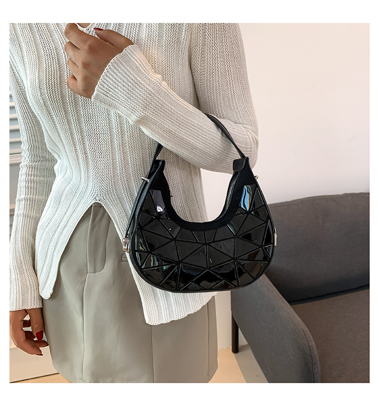 Geometric Armpit Bag For Women Versatile Trendy Shoulder Handbag_voghion.com