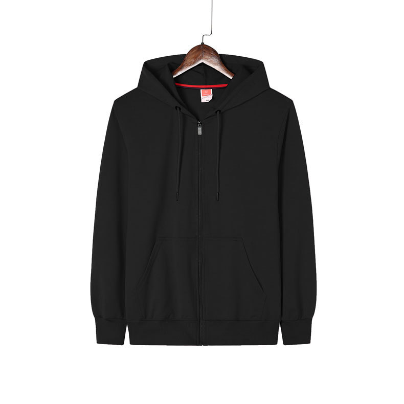 Suéter con cremallera elástica de cuatro lados logotipo impreso collar de pie ropa de trabajo de empresa actividad cultural camisa abrigo bordado Diseño de DIY