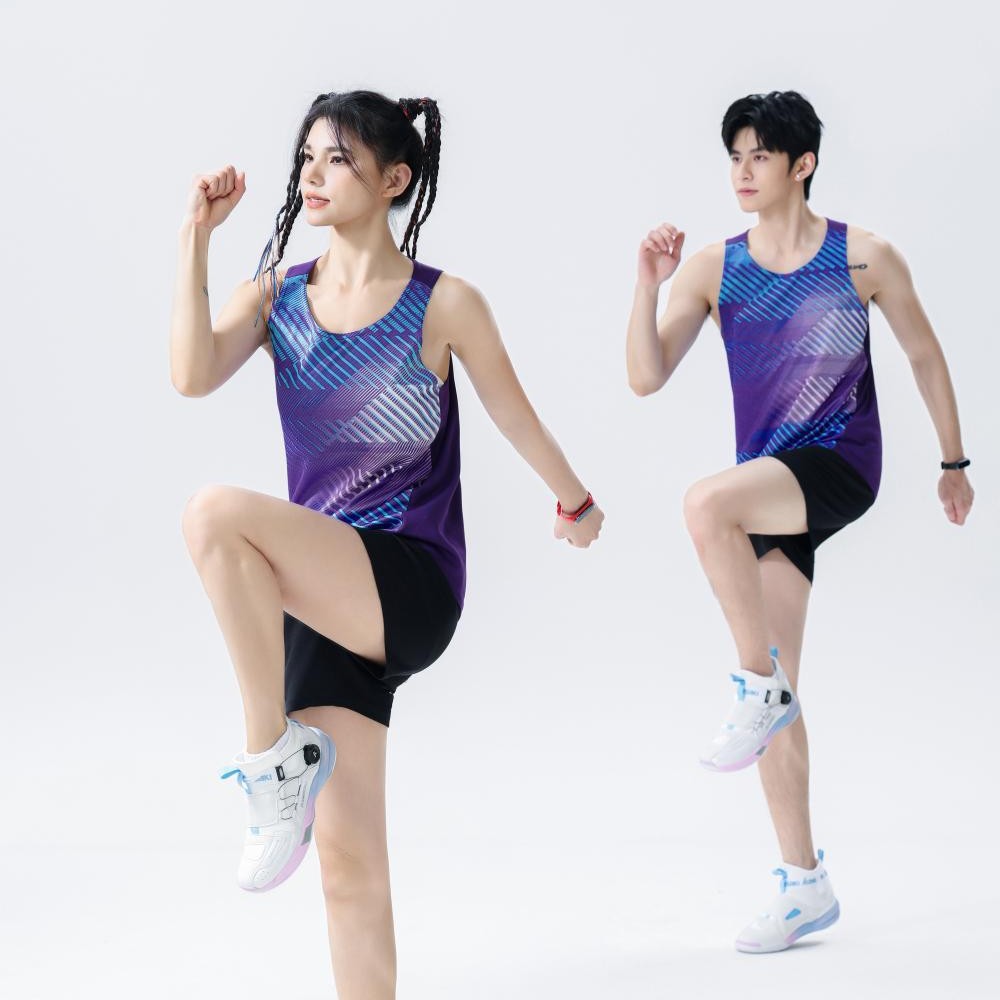 chaleco deportivo para hombres y mujeres running fitness tracksuit set maratón rápido seco examen físico traje de competencia entrenamiento de estudiantes de deportes