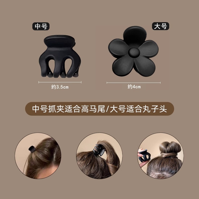 Clip de calabaza cabeza de princesa alta cola de caballo clip de garra fijo cráneo superior artefacto horquilla hembra cabeza trasera clip tocado cabeza de bola