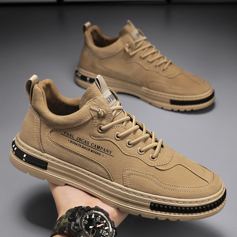Zapatos de trabajo para hombres 2025 otoño nuevo desgaste zapatos de trabajo tendencia zapatos de tablero universal zapatos de trabajo transpirables para hombres