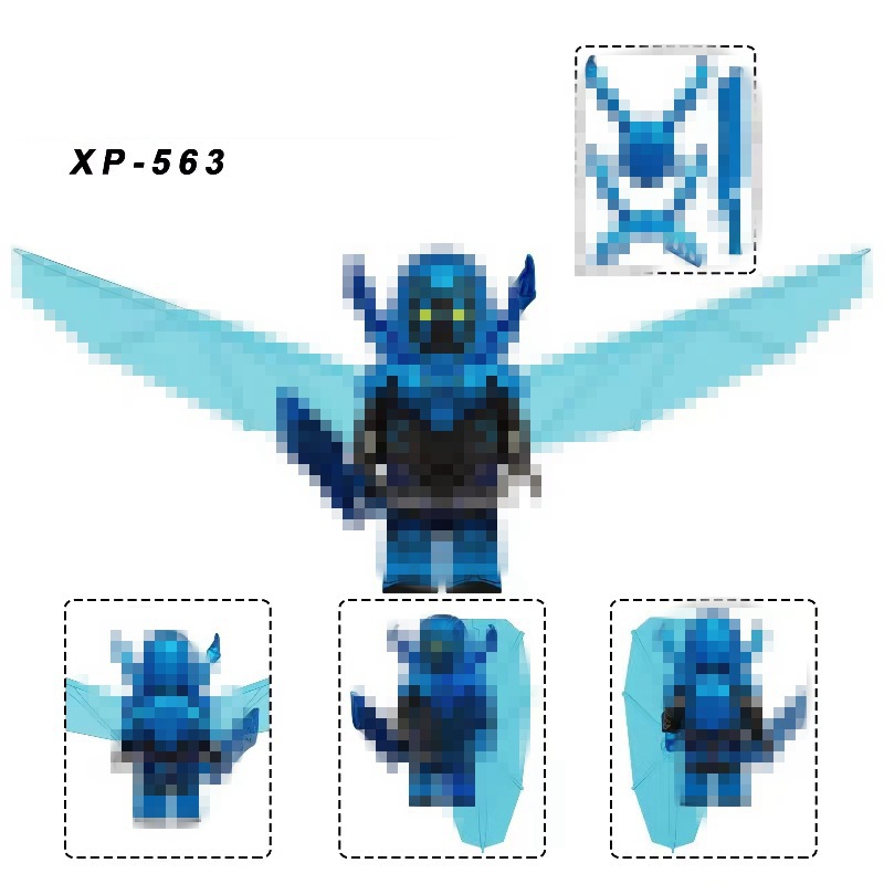 XP563 hero series Blue Beetle building blocks doll bag stitching toy foreign trade bag