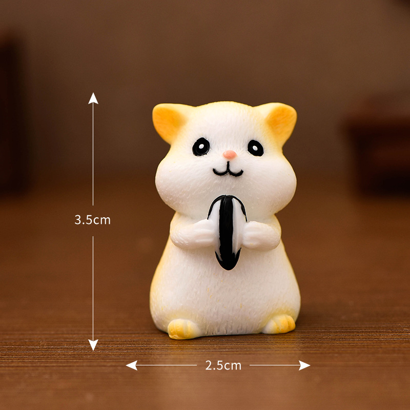 Chuột hamster dễ thương, phụ kiện nhà búp bê mini bàn làm việc xe hơi (z-CJ-1238)