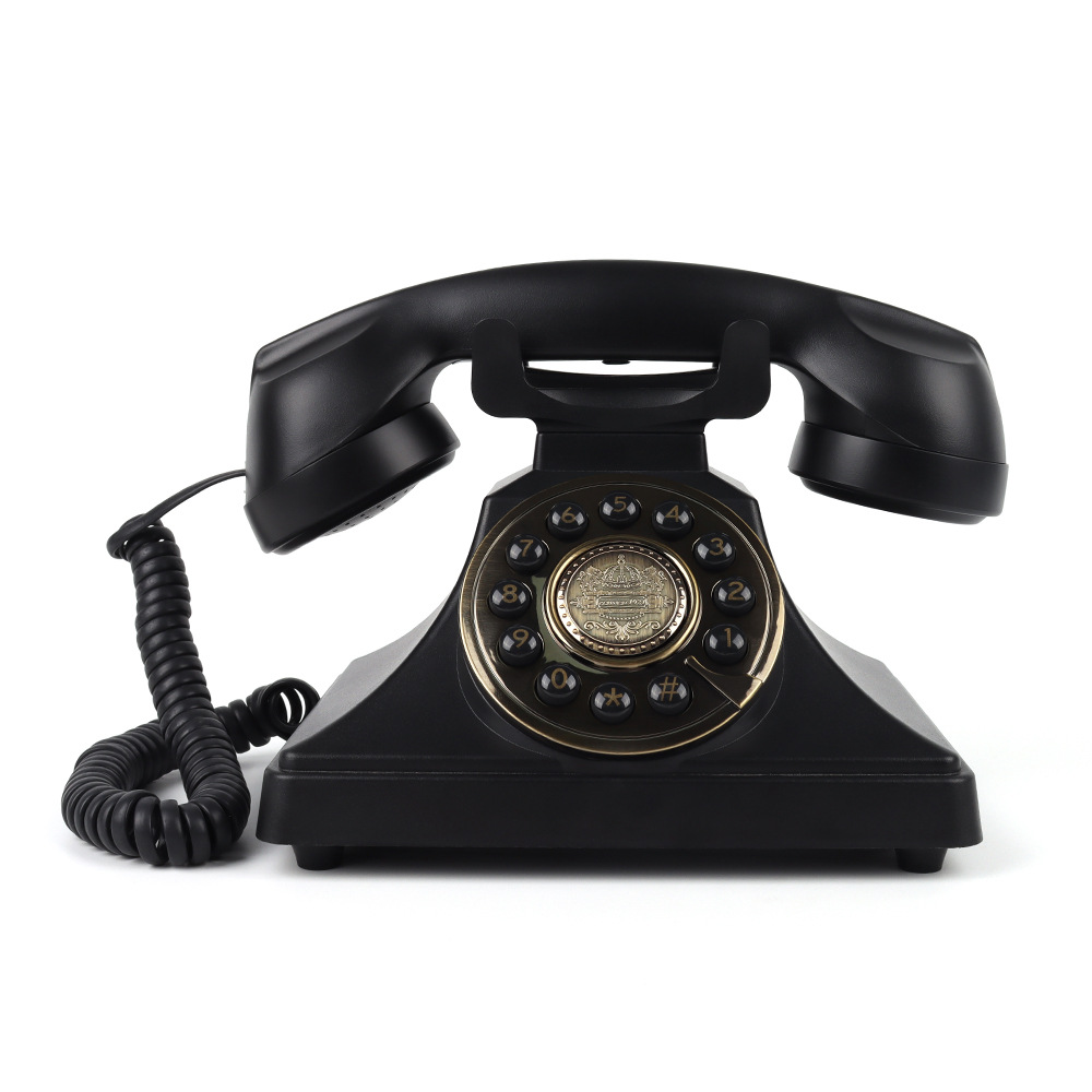 Teléfono retro transfronterizo, teléfono de botón, teléfono fijo, para habitación de huéspedes, oficina, teléfono móvil para el hogar, hotel, estilo antiguo