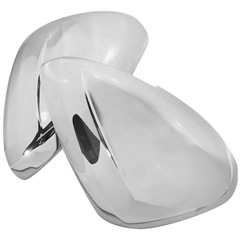 適用於雪鐵龍C4L倒車鏡蓋碳纖紋後視鏡外殼電鍍反光鏡罩汽車用品