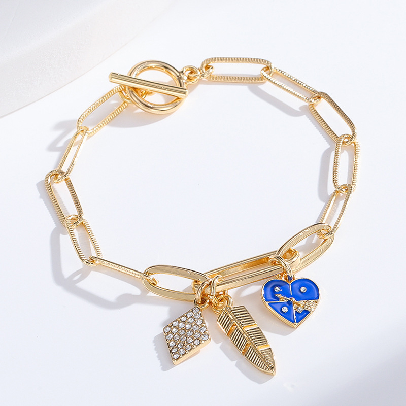  Bracelets auger drip enamel process OT buckle bracelet with Europe and the United States women's love bracelet