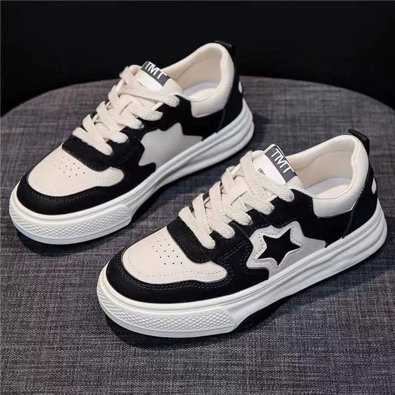 Casual footwear platform, fashionable white shoes for leisure, autumn, internet celebrity