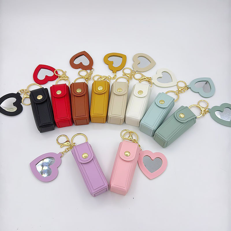 Bolsa de lápiz labial portátil llavero bolso de maquillaje portátil bolso de regalo bolso de cambio bolso de almacenamiento mini lápiz labial colgante