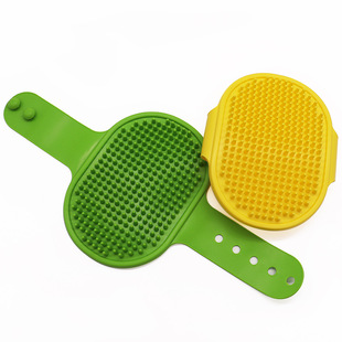 Cross-border Pet Bath Brush Silicone Dog Bathing Artifact Gloves Massage Brush Cat Brush Tools Cleaning Supplies