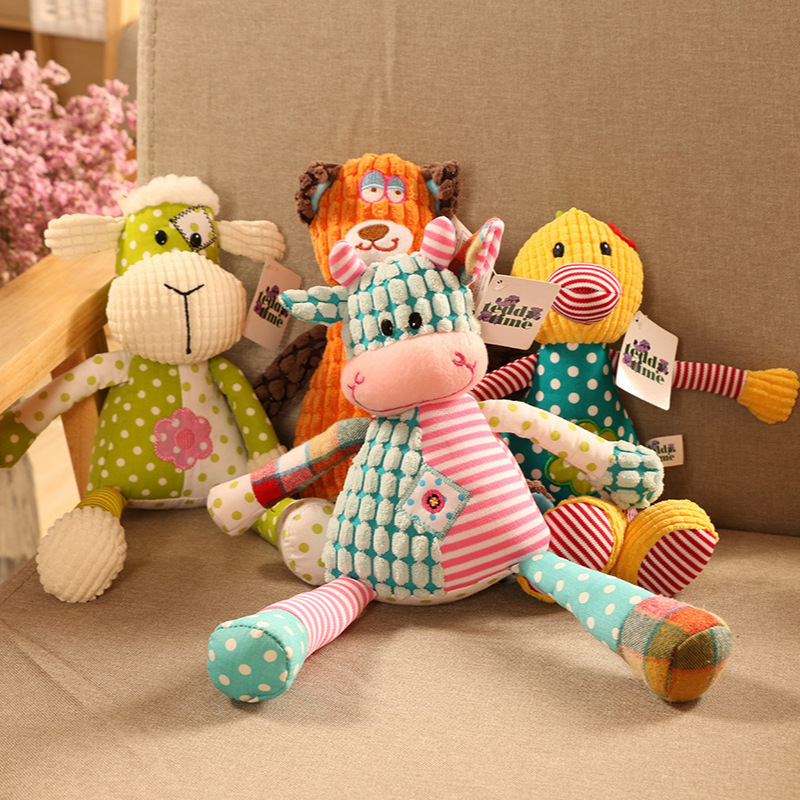 Comercio exterior para apaciguar a las muñecas, muñecas para dormir, muñecas, corderos, cachorros, feos y lindos juguetes de peluche de tela de empalme Abebe