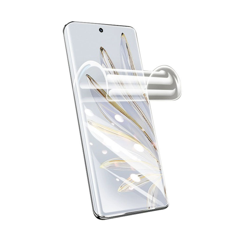 Adecuado para la película templada del teléfono móvil Honor 90Pro para proteger la superficie curva, pegamento completo, película de hidrogel de vidrio de pantalla completa de alta definición de alto aluminio