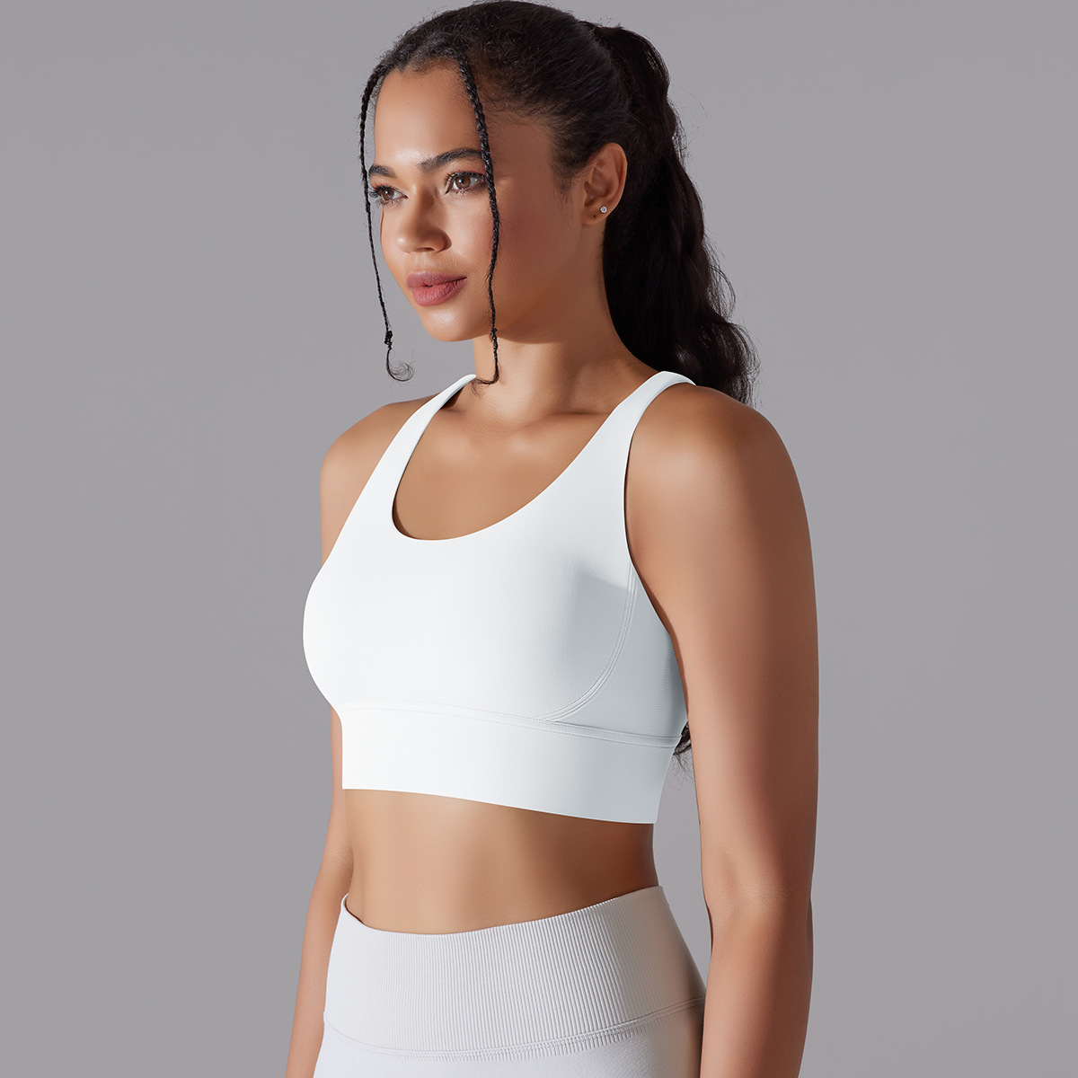 127g Weight Sleeveless Sleeve Length Nylon, Spandex Fabric Type Short Top Length Halter Crisscross Tank Tops Type Fitness, Yoga Occasion U Neck Neckline Solid Color Pattern Sports Style Sports Solid Color Nylon Spandex U Neck Active Tops Halter Crisscross Tank 2