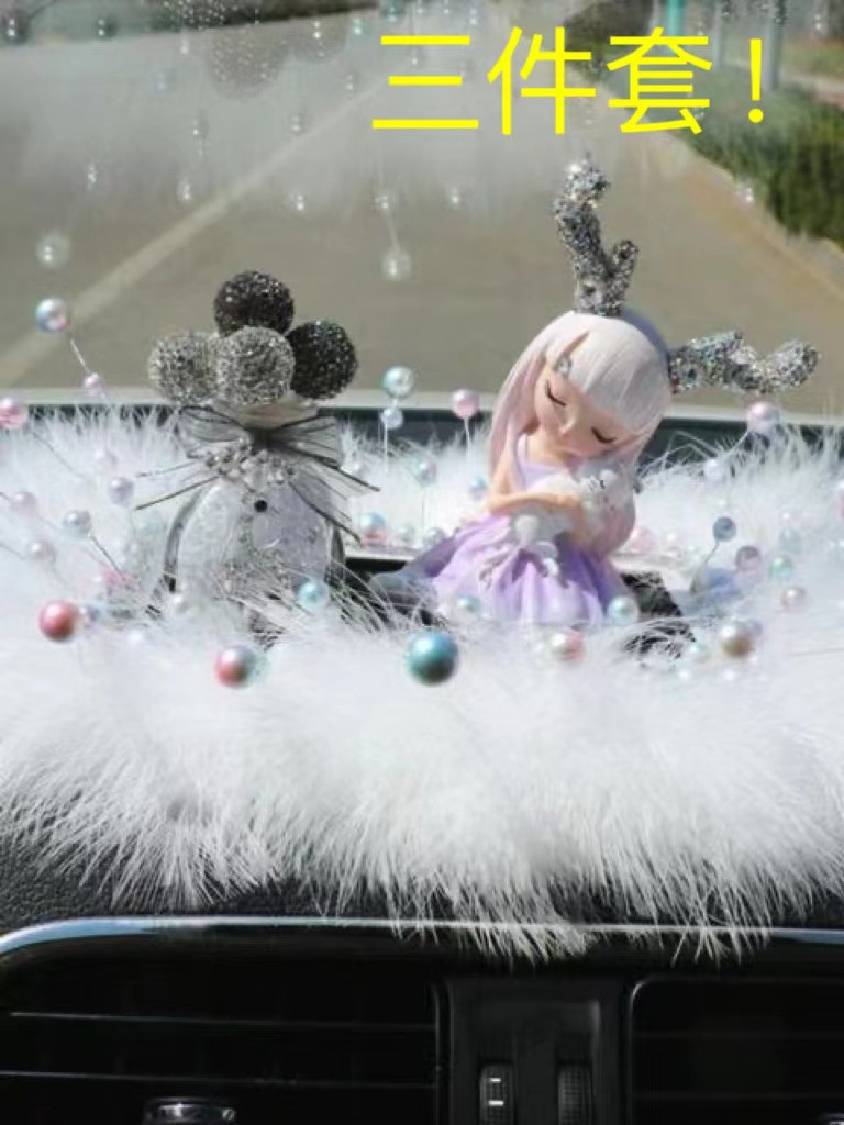 Artículo creativo de la chica del mar adornos de automóviles perfume encantador ángel perfume de automóvil perla base de diamante perfumado perdurable