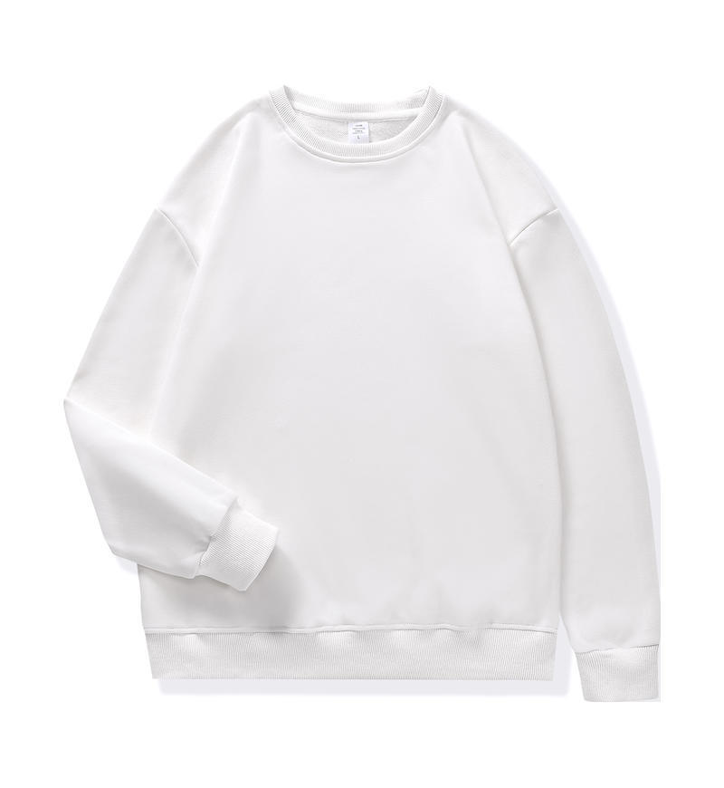 Camiseta de manga larga de algodón puro de color sólido para otoño e invierno, uniforme escolar de cuello redondo, sudadera promocional con logotipo impreso, uniforme de trabajo para grupos