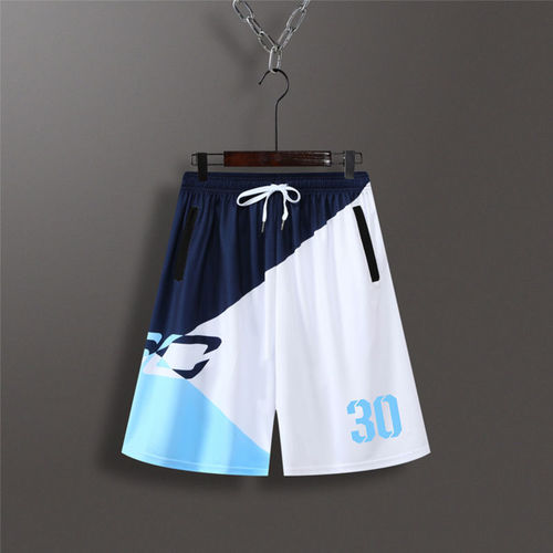 Men's Basketball Pants, American Style, Knee-Length, 5-Fraction, Beach, Running, Fitness Training, Medium Pants, Short Shorts for Women, Summer, Loose, Sports, Quick-Drying