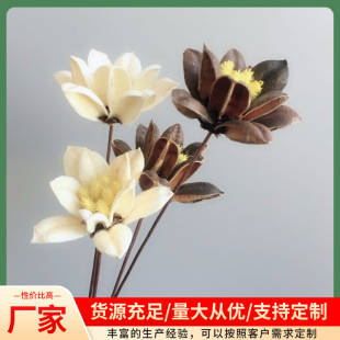 Gardenia Hand-made Combination Dried Flower Simulation Peony Flower Home Indoor Flower Ornaments Club Decoration Photo Props