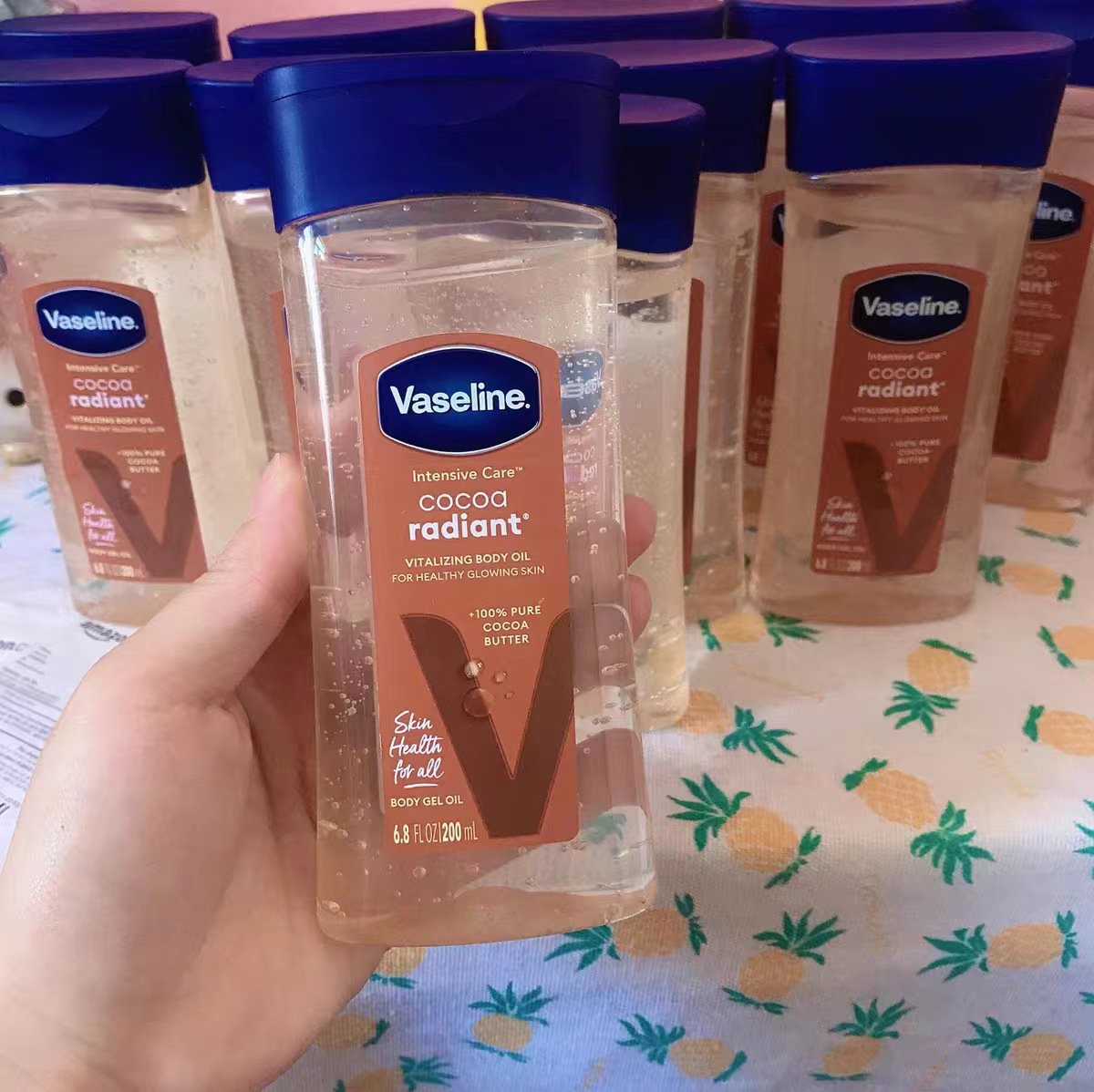 Vaselin Vaseline body cocoa brightening moisturizing moisturizing body gel oil 200ml