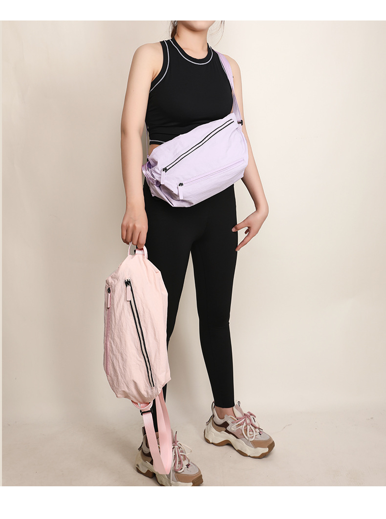 Nieuwe nylon crossbody multifunctionele fitnesstas met grote capaciteit borsttas voor mannen en vrouwen met rugzakken_voghion.com