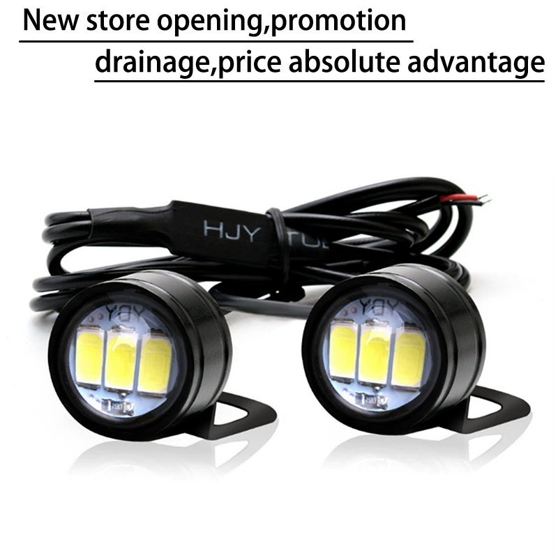 Автомобильные электромобили сверхяркие светодиодные огни ястребиных глаз 23MM 3SMD фонари заднего прожектора