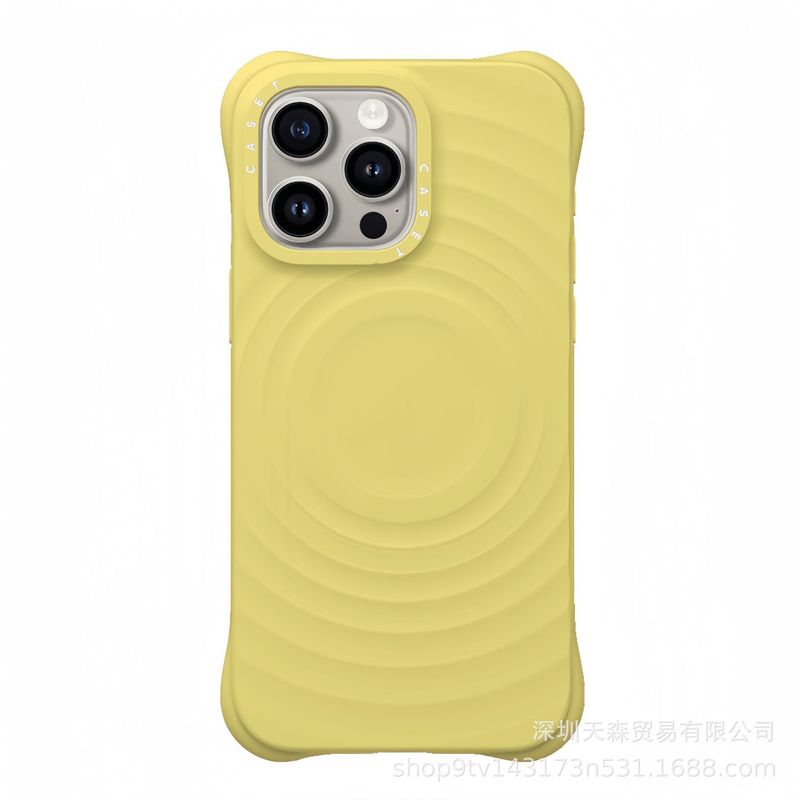 マグセーフ磁気波吸収液体シリカゲル適用iPhone16携帯ケース純色リンゴ15pro保護カバー|undefined