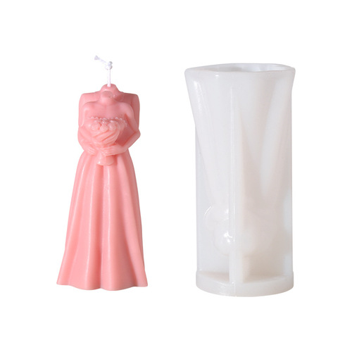 Sanxin Valentine's Day Aroma Candle Silicone Mold, Handmade Creative Wedding Favors & Gypsum Decorative Molds